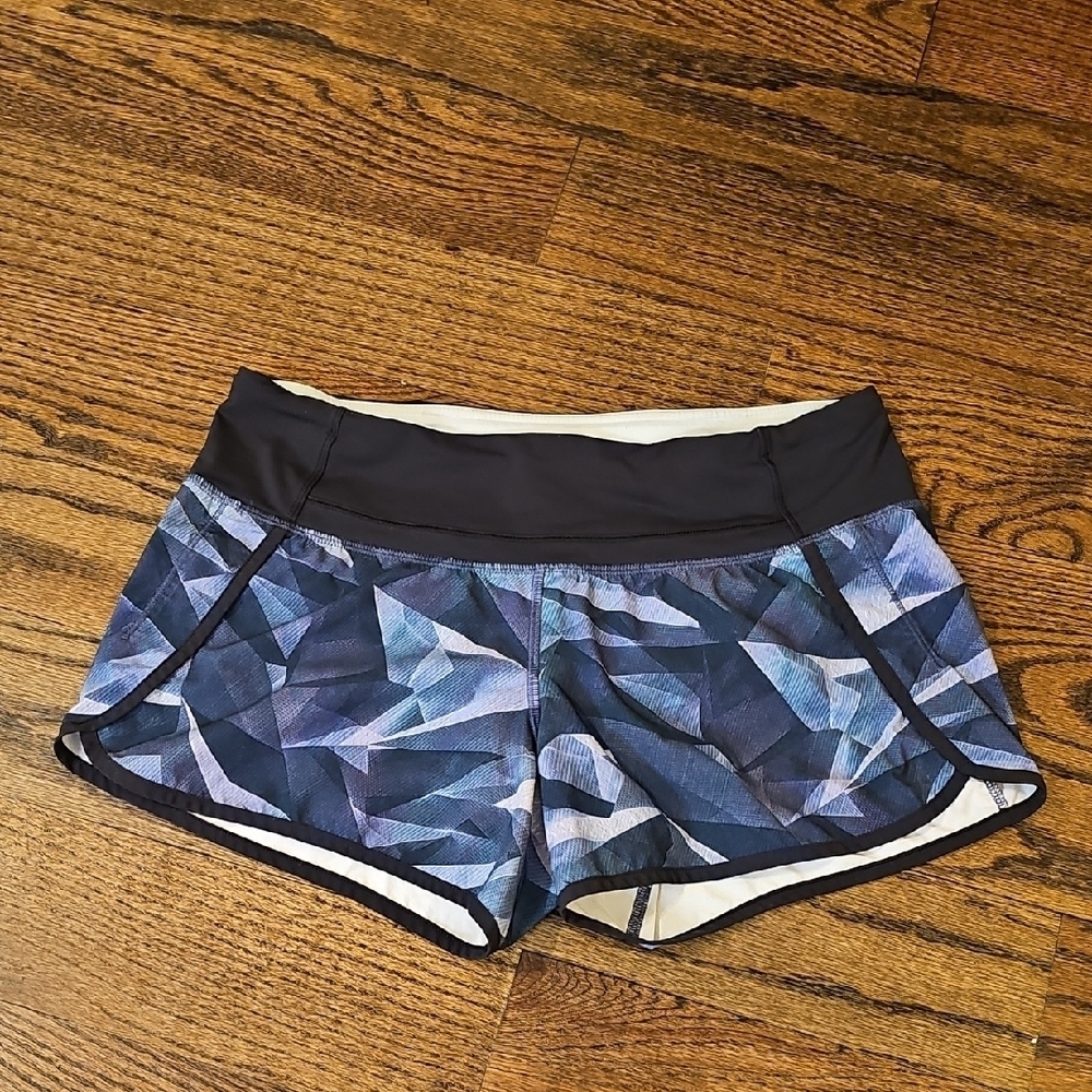 lululemon atheletica Drop It Low athletic shorts Pretty Prism Multi Black print